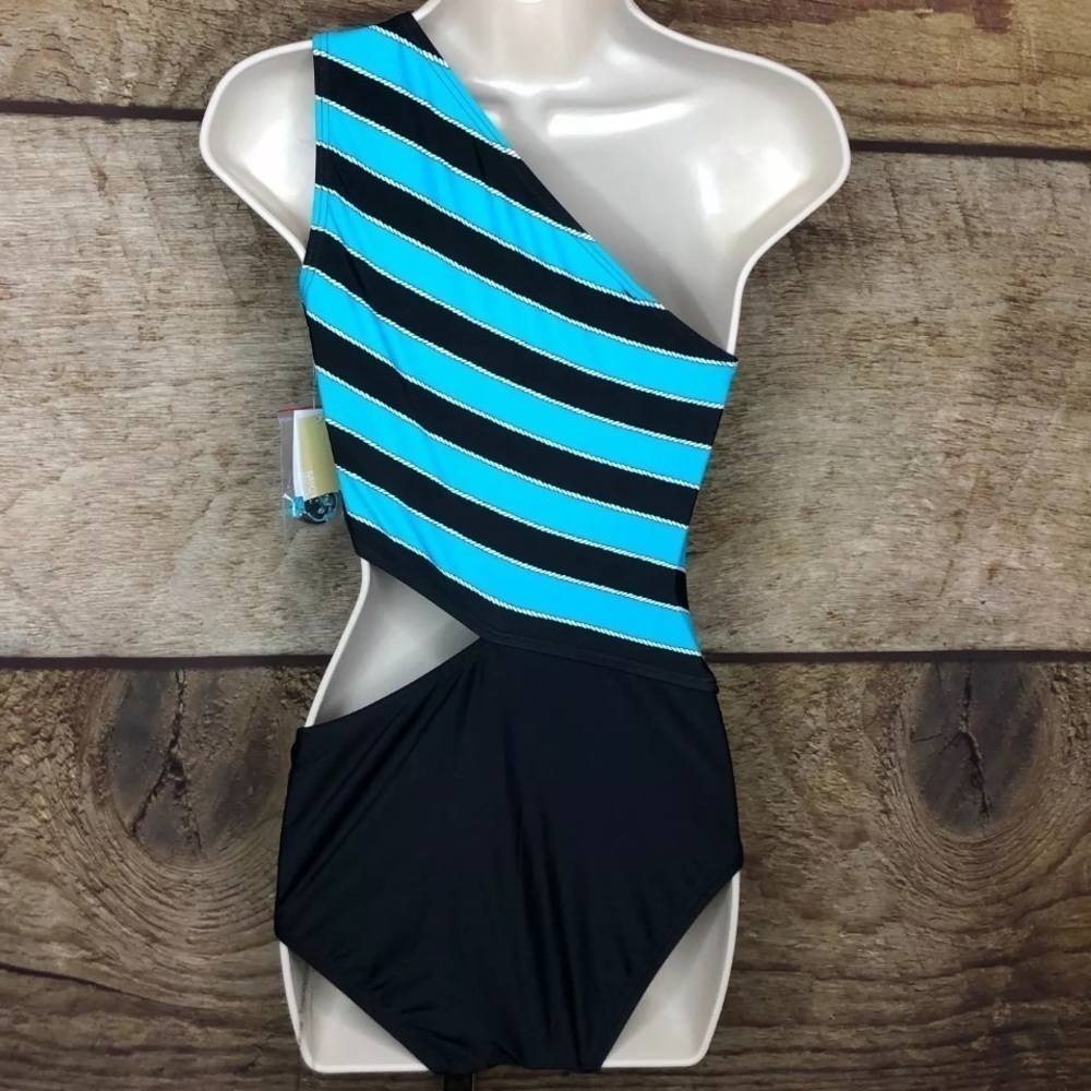 Michael Kors One-Shoulder One-Piece Swimsuit - Picture 5 of 7